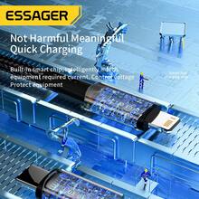 ESSAGER 20W/27W USB C To Ios Cable Fast Charging Power Digital Display Suitable For Mobile Phone Data Transfer 480Mbps