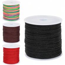50m/Rollo Cuerda de joyería colorida, material de nailon - Pulsera DIY, collar, cuerda de joyería de cuentas hecha a mano, grosor de 1mm - un paquete - Ver 7