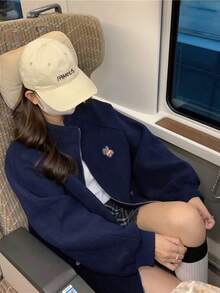 新款秋冬韩版宽松休闲修身长袖毛绒泰迪熊女外套