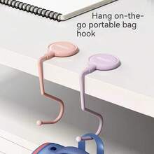 1 pieza Colgador de bolso de color Morandi, portátil y plegable, gancho resistente para colgar bolsos en la mesa, organizador de escritorio para oficina y escuela