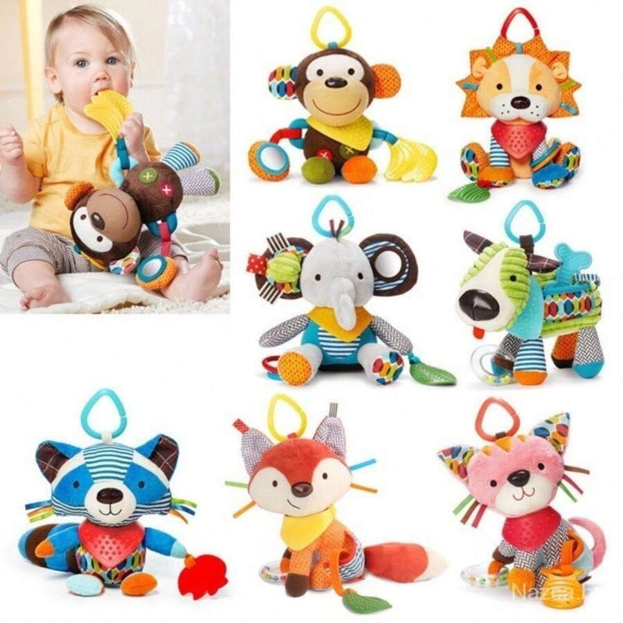 Multi funcional torno pendurado bebê sino brinquedos, boneca cama ringtones/puzzle brinquedos do bebê - raposa - Visão 1