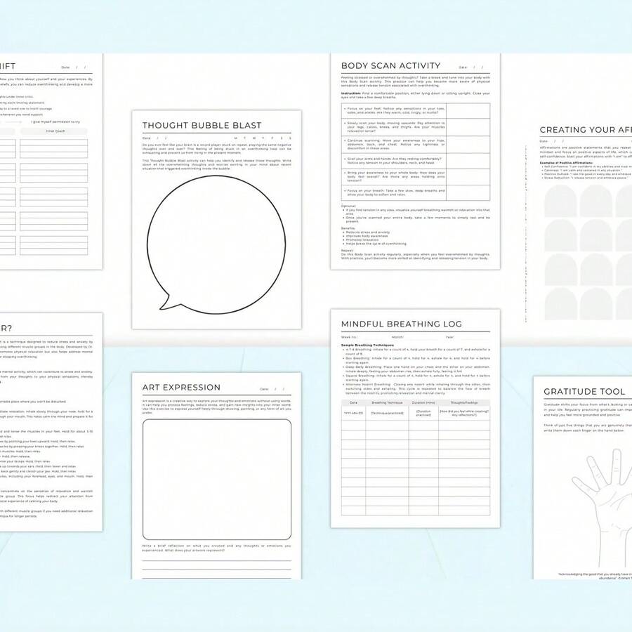 Overthinking Workbook, Mindfulness Diary, Self-Care Diary, Immediately Stop Overthinking - Calm Chaotic Thoughts, Mindset And Life , Health