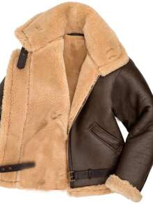 Autumn And Winter New Fur And Fur Coat For Men Thickened Fur Imitation Leather Jacket - 棕色 - 查看 2