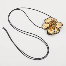Mydear 1pc Vintage Metal Drip Oil Oversized Flower Choker Tie Long Necklace, Suitable For Women's Party And Banquet Wear (The Flower Is 3D, So The Edges Are Relatively Sharp) - Flowers - View 10