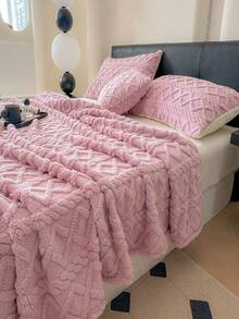 1 pieza Manta estilo bohemio en beige, manta de forro polar de tafetán jacquard, manta suave y ligera, transpirable y cálida de doble uso como cubrecama/chal para sala de estar, dormitorio, dormitorio, decoración de muebles, todo el año, el tamaño pequeño se puede usar como toalla de playa - Púrpura malva - Ver 8