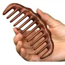 Lược gỗ đàn hương, thiết kế răng thưa, phù hợp với mọi loại tóc, cán gỗ, lý tưởng để tạo kiểu và sử dụng hàng ngày - 1 chiếc, Dụng cụ làm tóc, Đồ dùng làm tóc, Đồ dùng du lịch, Du lịch, Thợ cắt tóc, Nhà tạo mẫu tóc, Phụ kiện thợ cắt tóc, Ngày lễ tình nhân, Vật tư làm tóc, Nhà tạo mẫu tóc, Tiệm cắt tóc, Salon, Đồ dùng cần thiết cho kỳ nghỉ, Sản phẩm chăm sóc tóc, Tiệm cắt tóc, Quà tặng Valentine, Đồ dùng du lịch cần thiết cho phụ nữ, Dụng cụ tạo mẫu tóc - màu nâu - Xem 2