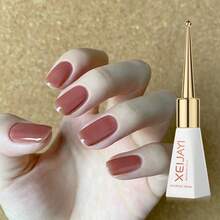 XEIJAYI 1瓶10毫升裸粉色指甲油，果冻粉色凝胶指甲油，带有透明冰晶效果，可卸除UV光固化凝胶指甲油，适合在家DIY美甲，沙龙级礼物，女士适用 - 西瓜粉 - 查看 7