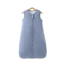 1.5tog 婴儿100%纯棉睡袋，四季皆宜，纯色新生儿无袖舒适襁褓睡袋，粉色/蓝色 - 彩色 - 查看 9