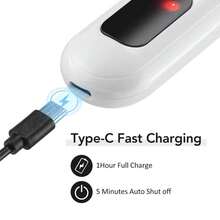 Arricciaciglia elettrico riscaldato a 3 livelli di temperatura, display digitale, arricciaciglia elettrico ricaricabile USB, durevole, strumento per il trucco da 200mAh