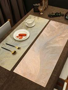 1-8pcs Simple Rectangular PVC Placemats, Washable, Easy Clean, Wipeable, Non-Slip, Heat-Resistant, Dining Table Mats, Sweet Reverie, Elegant Placemats, Tabletop Setting, Kitchen Dining Mat, Holiday Wedding Decor - Multicolor - View 2