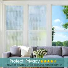 Static Cling Anti-Glare Window Sticker Removable Vinyl Window Decal Translucent Sun Blocking Window Cover Blind For Bathroom For Kitchen For Office