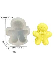 1pc Christmas Tree Shaped Candle Silicone Mold DIY Holiday Gift Gingerbread Silicone Candle Mold - White - View 6