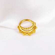 1pc Elegant Nose Rings Stainless Steel Round Thorns Nose Rings Cartilage Hoop Earrings Segment Septum Clickers Piercing Men Women Jewelry