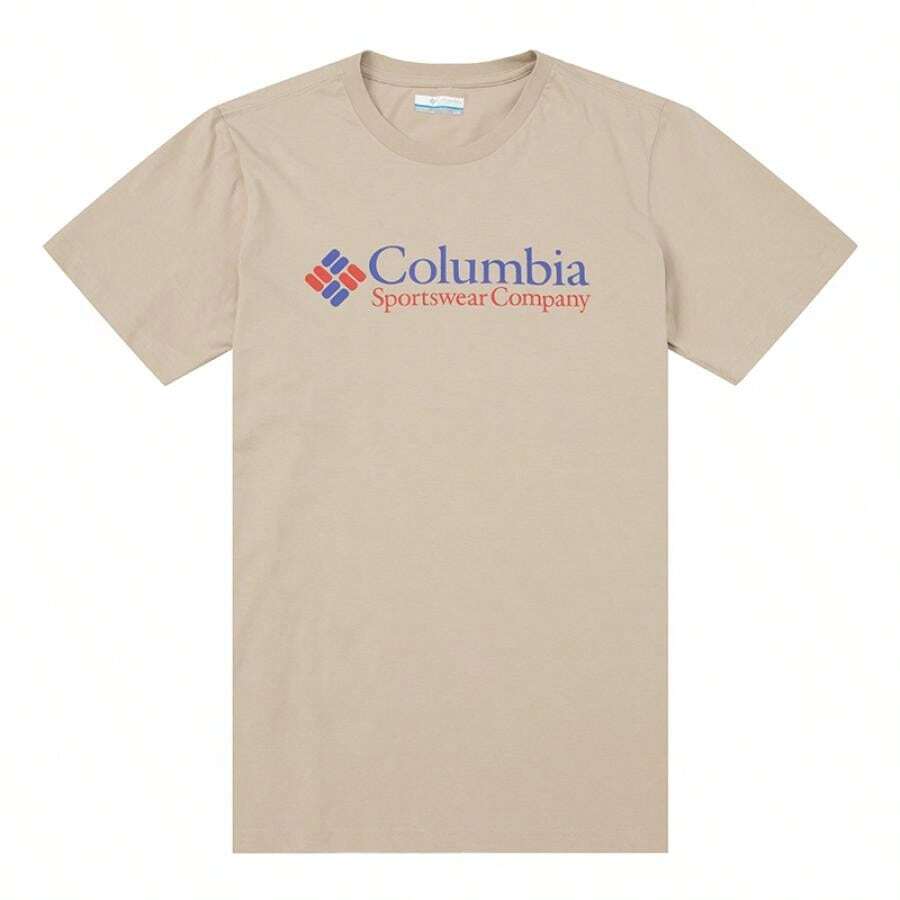 Columbia Áo thun tay ngắn CSC Basic Logo™, vải mềm, thể thao ngoài trời, chạy bộ cho nam JE1586 - Màu Khaki - Xem 1