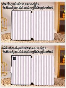 Kingsung 简约紫色直线图案平板电脑保护套，兼容 iPad 9.7/10.2/10.5/10.9/12.9/Pro 11（第十代），兼容三星 Galaxy Tab S6 Lite 10.4 英寸，兼容 Kindle Paperwhite 第十二代（2024 年款），Kindle 第十一代（2022 年款），柔软防震，带智能支架/自动唤醒/睡眠功能 - 彩色 - 查看 10