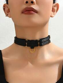 1pc Women Cute Bow Neck Ring,Adjustable Elastic Necklace,Pure Desire Cute Style Decoration Accessories