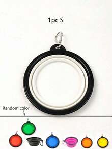 1pc Dog Bowl Pet Collapsible Bowls, Portable And Foldable Pet Travel Bowls Collapsable Dog Water Feeding Bowls Dish For Dogs Cats And Small Animals(Random Color)