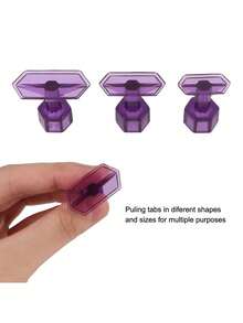 10Pcs Glue Tabs Dent Removal Tools Pdr Car Dent Repair Car Dent Removal Tool - Purple - View 4