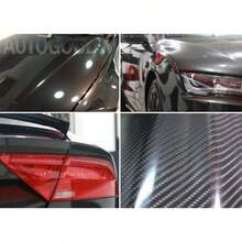 5D Premium HIGH GLOSS Black Carbon Fiber Vinyl Wrap Bubble Release 6D - 96" X 60" - View 12