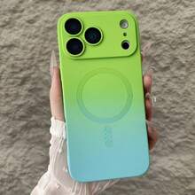 适用于 17 Pro Max、17 Pro、17 Air 的时尚渐变硅胶磨砂磁吸手机壳，也兼容 Apple 17、16、15、14、13、12、11 Pro Max Plus、16E，以及三星 S26 Ultra、A56、A55、A16、A17、S25FE、S25 Ultra 等型号，是圣诞节和冬季的理想礼物。 - 綠藍色 - 查看 6