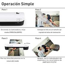 Laminadora Enmicadora Térmica+Cortador de Papel+300 Hojas Laminadoras,Enmicadora Tamaño Carta y Oficio para Casa y Oficina (Rosa) - SL299W - Ver 6