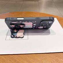 Cat Motif Kitten Silicone Stand 1pc Solid Color Liquid Silicone Phone Case, Compatible With Samsung, Compatible With Apple 11/12/13/14/15/16 Pro Max, Compatible With Samsung S22/23/24/S25+ UA04/A05/A14/A15/A24/A25/A34/A54 SA56/A36/A26, Compatible With OPPO, Compatible With VIVO, Compatible With Honor 400/X67899876abc, Compatible With Redmi Note 14/13/12,International Version, Not The Domestic Version Birthday Gift - Black - View 2