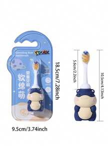 1 szt. szczoteczka do zębów dla dzieci z miękkim włosiem i kreskówkową, uroczą wydrą, szczoteczka do zębów dla niemowląt 0-3 lat, szczoteczka do zębów dla dzieci 3-6 lat, szczoteczka do zębów dostosowana do wieku, dokładne czyszczenie i usuwanie plam, szczoteczka do nauki szczoteczki dla niemowląt