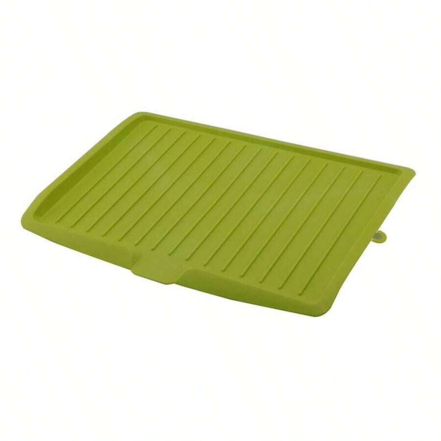 Drip Tray Plastic Worktop Dish Drainer Large Kitchen Sink Drying Rack Holder Dish Drying Mat Draining Board Mat Draining Tray Multi-Purpose Non-Slip Kitchen Heat Resistant Mat For Home White - Green - View 1