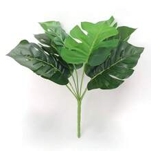 1pc Artificial 24-Leaf Turtle Back Philodendron Plant Bunch