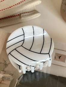 Pinza de pelo con forma de pelota deportiva personalizada y con patrón, pinza elegante para recoger el cabello en coleta para mujeres y niñas para uso diario/fútbol/soccer/béisbol/baloncesto/golf/voleibol como regalo para mejores amigas, novias, maestras, etc. Día de Acción de Gracias, regreso a la escuela, accesorios de pelo de invierno y otoño para outfits de vacaciones para mujer