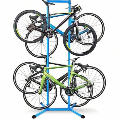 's 4 Storage Rack Garage (Max. 240LBS), 4 Indoor Standing Rack, Height Adjustable For Road Mountain Bicycles