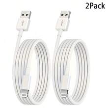 1-4 包 Apple 充电线 3.3 英尺，兼容 充电器线，USB 转闪电快速兼容 充电线兼容 14/13/12/11/11Pro/11Max/X/XS/XR/XS Max/8/7、Ipad（白色）Nan MFi 认证 - 白色 - 查看 8