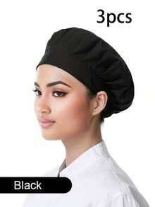 1pc Adjustable Elastic Chef Hat, Unisex Cooking Cap, Oil-Proof Work Hat, Dust-Proof Hair Cover, Suitable For Restaurant, Factory, Kitchen, Cooking, Hair Protection, Workshop, Food Service, Mother's Day Gift - Multicolor - View 21