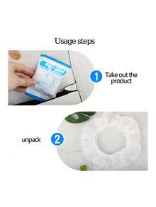 50pcs Disposable Non-Woven Toilet Seat Covers, Portable Travel Toilet Mat, Waterproof Toilet Paper Pad, Essential For Travel & Business, Bathroom Decor, Summer