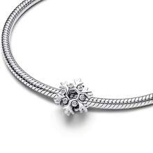 1个时尚闪亮银色系列绳结，雪花、翅膀、心形、数字、电影主题珠子吊坠，百搭铜质DIY手链项链小礼物 - 銀色 - 查看 10