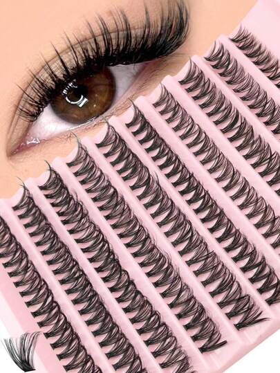 200PCS Eyelash Cluster Kit 30D Wispy Fluffy Natural Effect, Lightweight & Comfortable, Simple To Apply & Remove, Long-Lasting Hold, Durable & Reusable With Soft Seamless Band, Suitable For Beginners, Provides Full Volume & Curl Definition, Enhances Eye Shape, Waterproof & Sweatproof, Great For Daily Use, Wedding, Party, Cosplay Or Any Special Makeup Look