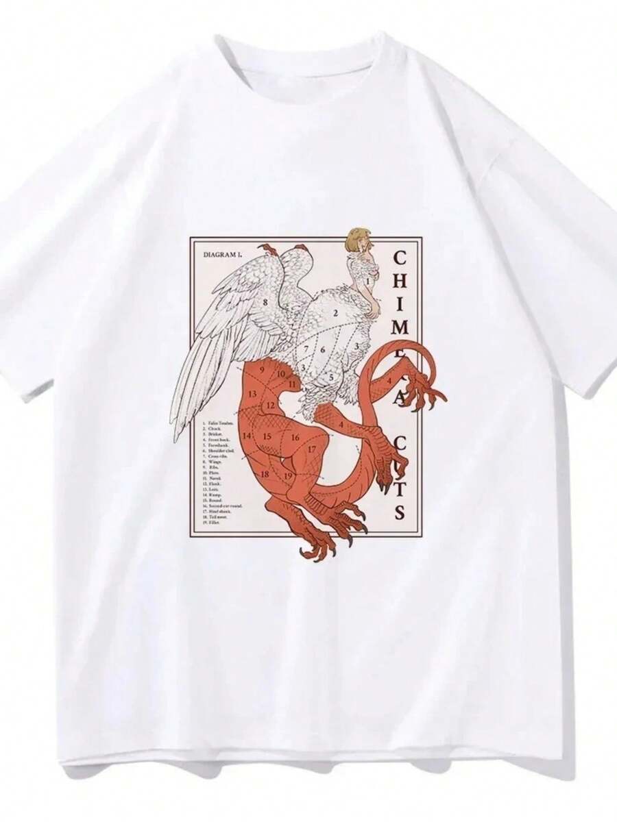 Delicious In Dungeon Falin Chimera Cuts Tshirt Fashion Women's Harajuku Marcille Chilchuck T-Shirt Unisex Vintage T Women Y2K.Jpg - 白色26 - 查看 1