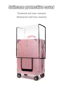 غطاء شفاف للحقائب، خطاف واسع وحلقة سميكة مقاومة للتآكل ومقاوم للماء لغطاء حقائب السفر - غطاء شفاف من البي في سي للحقائب - كم واقي بلاستيكي مقاوم للماء للحقائب والحقائب، اكسسوار سفر مناسب للحقائب من 18 إلى 30 بوصة