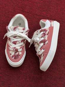 Dopamine Bread Sneakers, Unisex Casual Canvas Vulcanized Shoes, Versatile Sports Skateboard Shoes For Teenagers