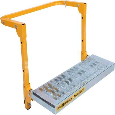 MAXXHAUL 50694 21-1/2" X 7.3" Adjustable Truck Tire Service Step With Non-Slip Platform Foldable 300-Lb Capacity,19069485