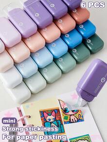 6 PCS Dot Glue Tape Roller - Removable Repositionable Adhesive For Scrapbooking, Photos, Wall Decor - No Residue Strong Hold Crafting Tape,For Crafts, Scrapbooking, Photos, School, Office Supplies, No Residue & Quick Dry - Sets - View 3