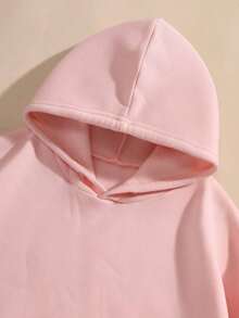 Sudadera hoodie mujer dama bolsillo canguro gorro capucha estampado grafico OSITO POLO COLORES estilo americano juevnil moderno  casual caliente frío uso diario | buena calidad | Textura Suave - Rosa - Ver 3