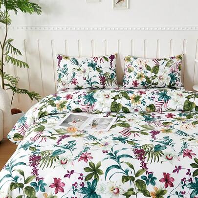 SERAPHINEX Juego De Sábanas De Microfibra Con Estampado De 3/4 Piezas, Incluye Sábana Encimera, Sábana Ajustable Y 1/2 Fundas De Almohada, Suave, Transpirable Y Resistente A La Decoloración, Varias Medidas Para Diferentes Camas, Crea Un Ambiente Acogedor En El Dormitorio.