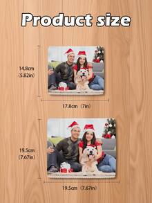 1pc Customized Christmas Photo Glasses Cloth, Personalized Microfiber Lens Cleaning Cloth, Suitable For Glasses, Glasses, Phone Screens, Camera Lenses, Gift Cloth, Personalized Christmas Gift For Family, Friends, Men, Women, Couples, Colleagues, Customized Holiday Souvenir Gift, Decorations, Christmas Gift, Available In 2 Sizes - Multicolor - View 6