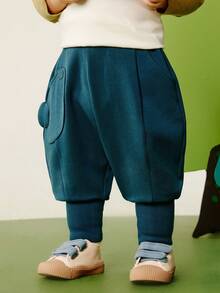 mini bala Kids Bubble Pants Soft Comfortable Durable Loose Fit Casual Everyday Trousers - Blue-green - View 1