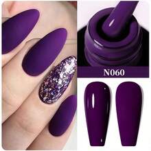 XEIJAYI 1瓶7.3毫升深紫色凝胶指甲油，法式指甲油，可卸除UV光疗凝胶指甲油，美甲沙龙DIY凝胶指甲油 - 紫羅蘭色 - 查看 6