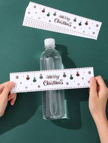 10/24Pcs Merry Christmas Water Bottle Stickers,Christmas Ball Water Bottle Packaging Label Stickers, Waterproof Stickers For Christmas Party Bottle Wrap Gift Stickers,Christmas Party Decor,Bottles Envelopes Gifts Tags Crafts,Christmas Decor,Festive Birthday Party Decoration Supplies,Christmas Gift,Party Favor
