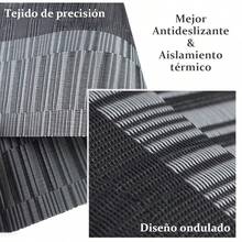 Manteles Individuales Antideslizantes de PVC 6 Piezas para Comedor - Gris y Negro - Ver 11