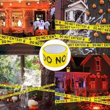 Halloween Decoran Caun Tape Do Not Enter Yellow Cary Caun Roll Crime Cene 2In X 82Ft Halloween Outdoor Decor DIY Tape Cary Warning For Indoor And Ouide Party Upplie Danr Zone
