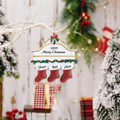 1 món đồ trang trí có tên cá nhân hóa - Tất Giáng sinh tùy chỉnh Trang trí nhà cửa, Mặt dây chuyền tên ngày Giáng sinh cho gia đình, Trang trí cây thông Noel, Thích hợp làm đồ trang trí cây thông, Đồ trang trí, Quà tặng Giáng sinh, Quà tặng cho cha mẹ, thú cưng, bạn bè, Quà tặng ngày lễ mùa đông, Ý tưởng quà tặng mùa đông cho mùa tựu trường, Quà tặng ngày lễ tình nhân cho bé trai và bé gái.